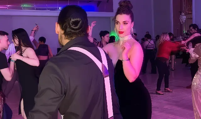 Couple salsa dance performance at cultural event video thumbnail